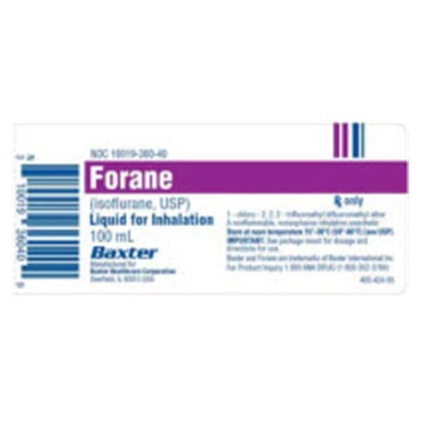 Forane Inhalation Solution 99.9% Bottle 100mL 6/Ca