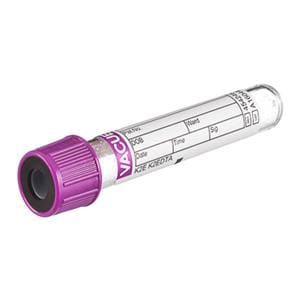 Vacuette Venous Blood Collection Tube Lavender/Black 3mL Plastic 50/Pk, 24 PK/CA