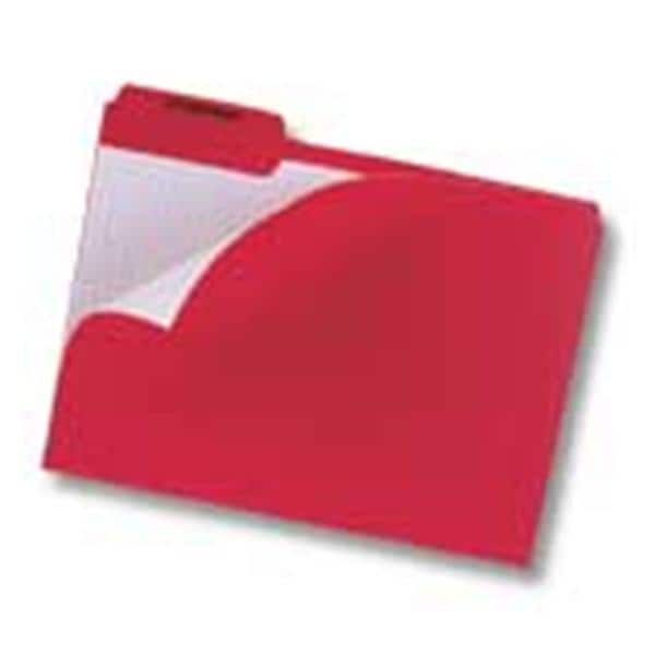Reinforced Top File Folders 1/3 Cut Letter Size Red 100/Pack 100/Bx