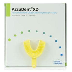 AccuDent XD Disposable Dentate Tray Perforated 1 Large Lower Refill Pack 12/Pk