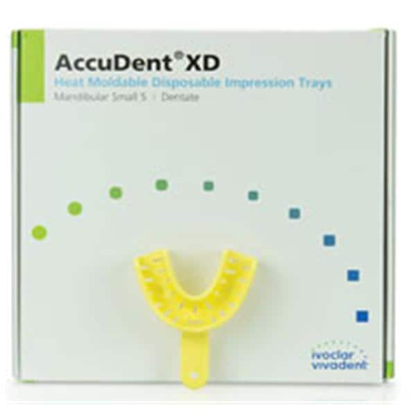 AccuDent XD Disposable Dentate Tray Perforated 5 Small Lower Refill Pack 12/Pk