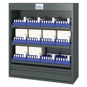 Ivoclar Vivadent Block Locker Storage Cabinet Large Grey / Neon Blue Ea