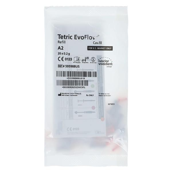 Tetric EvoFlow Flowable Composite A2 Enamel Cavifil Refill 20/Bx