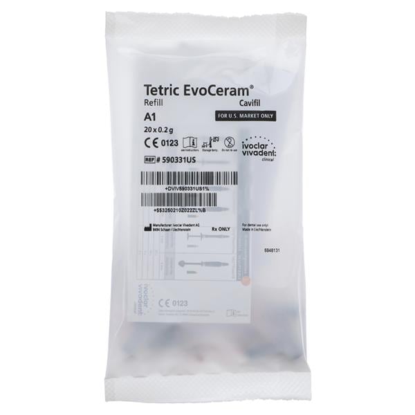 Tetric EvoCeram Universal Composite A1 Enamel Cavifil Refill 20/Bx