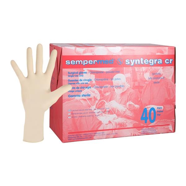 SemperMed Syntegra CR Chloroprene Surgical Gloves 6 Natural