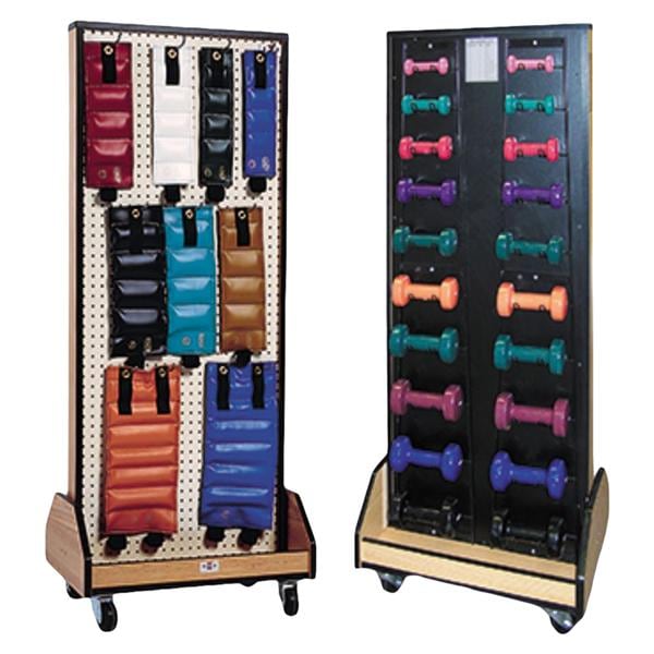 Weight/Dumbbell Rack 3" Swivel Casters With Pegboard