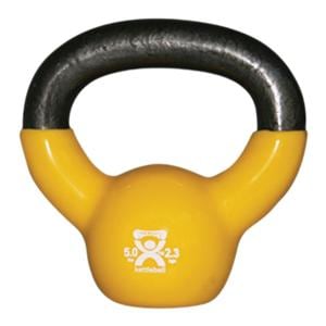 CanDo Weight Kettlebell 5lb Vinyl Yellow