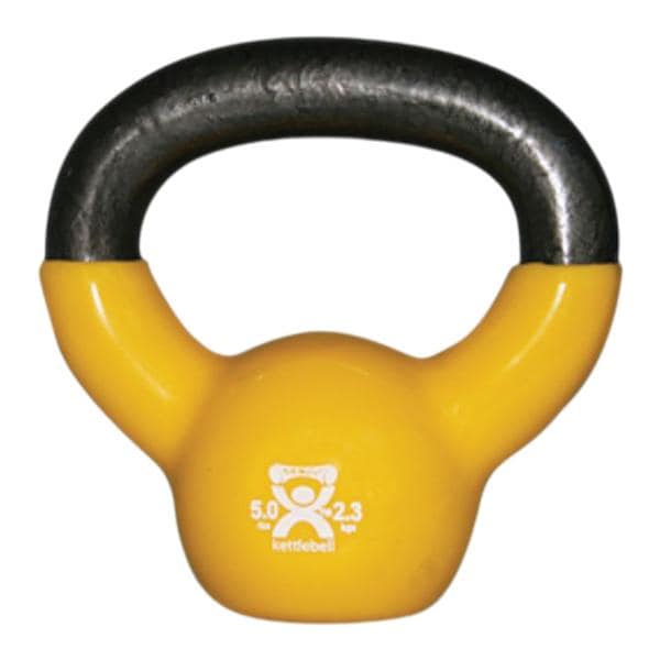 CanDo Weight Kettlebell 5lb Vinyl Yellow