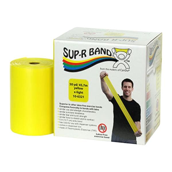 Sup-R Band Exercise Band 50ydx5" Yellow X-Light