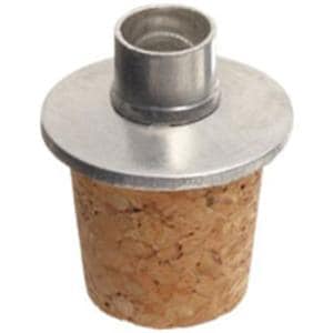 Wheaton Stopper Assembly For 100mL Alcohol Burner Cork/ Aluminum 10/Ca