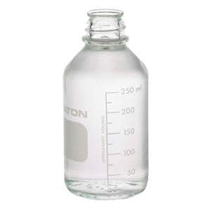 Wheaton Media Bottle Borosilicate Glass Clear 250mL 48/Pk