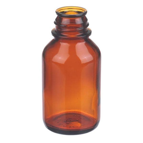 Wheaton Media Bottle Borosilicate Glass Amber 125mL 48/Pk