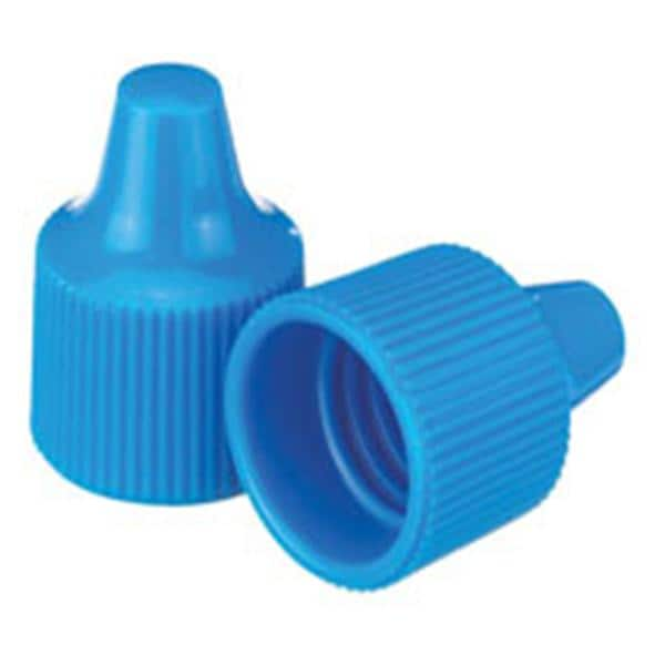 Wheaton Dropper Tip Cap Polypropylene Blue 100/Ca