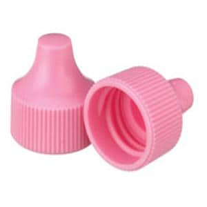 Wheaton Dropper Tip Cap Polypropylene Pink 100/Ca