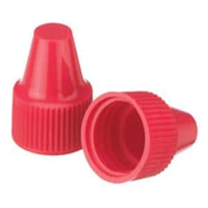 Wheaton Dropper Tip Cap Polypropylene Red 100/Ca