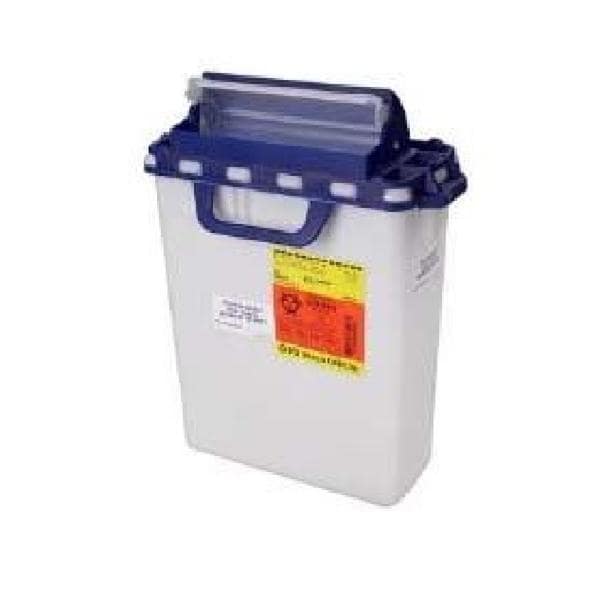 Sharps Container 3g Blu/Wht 6x10-7/10x16-6/10 Counterbalanced Sd Entry Plstc Ea, 10 EA/CA