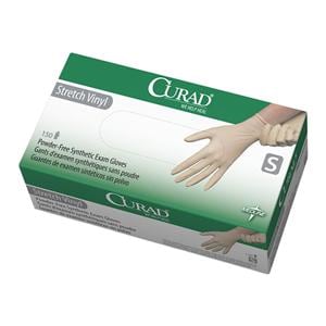 Curad Vinyl Exam Gloves Small Cream Non-Sterile