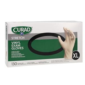 Curad Vinyl Exam Gloves X-Large Cream Non-Sterile