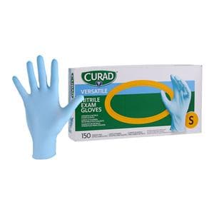 Curad Nitrile Exam Gloves Small Blue Non-Sterile