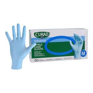 Curad Nitrile Exam Gloves Medium Blue Non-Sterile