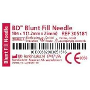 Hypodermic Needle 18gx1" Pink Blunt Fill 100/Bx