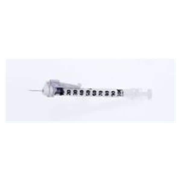 Ultra-Fine Insulin Syringe 27gx1/2" 1cc Gray Conventional No Dead Space 200/Bx, 1 BX/CA