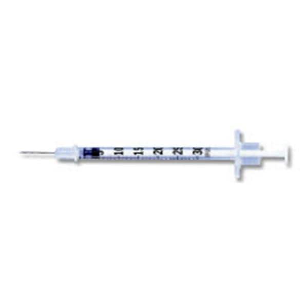 Ultra-Fine Insulin Syringe/Needle Combo 31gx8mm 3/10cc Conventional LDS 100/Bx