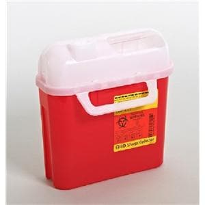 Sharps Container 5.4q Rd 4-1/2x11-6/10x11-7/10 Counterbalanced Sd Entry Plstc Ea