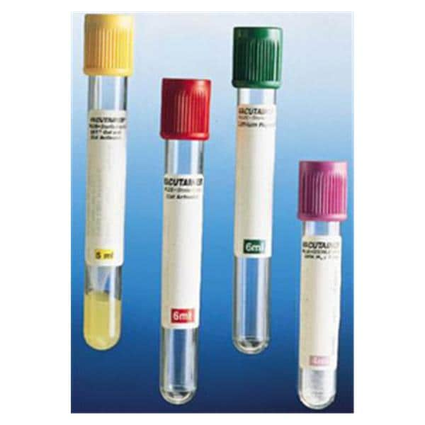 Vacutainer Venous Blood Collection Tube Yellow 8.5mL Cnvntnl Clsr Gls 100/Bx