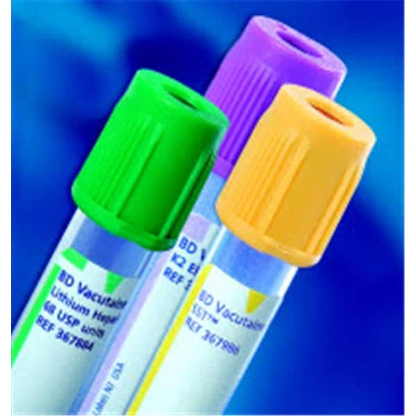 Vacutainer Venous Blood Collection Tube Green 10mL Hemogard Closure Plstc 100/Bx