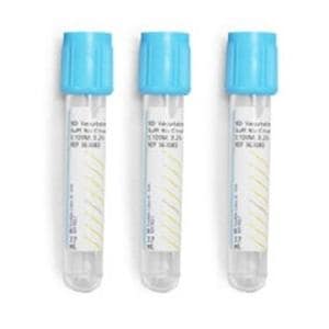 Vacutainer Venous Blood Collection Tube LtBlu Std 2.7mL Hmgrd Clsr Plstc 100/Bx