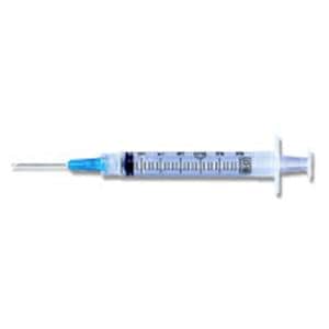 Hypodermic Syringe/Needle 21gx1" 3cc Green Conventional Low Dead Space 100/Bx
