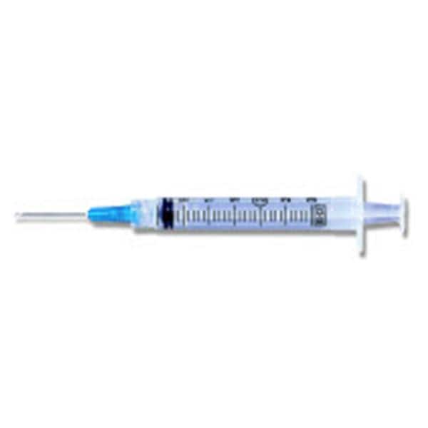 Hypodermic Syringe/Needle 23gx1" 3cc Turquoise Conventional LDS 100/Bx