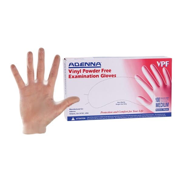 Vinyl Exam Gloves Medium Clear Non-Sterile