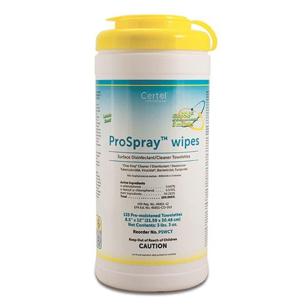 Prospray Surface Towelette Cleaner & Disinfectant Canister 135/Cn