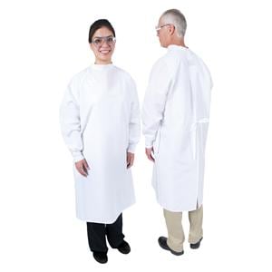 DenLine Protection Plus Clinic Gown Adult Small White Ea