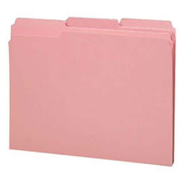 Color File Folder Letter Size 1/3 Cut Pink 100/Box 100/Bx
