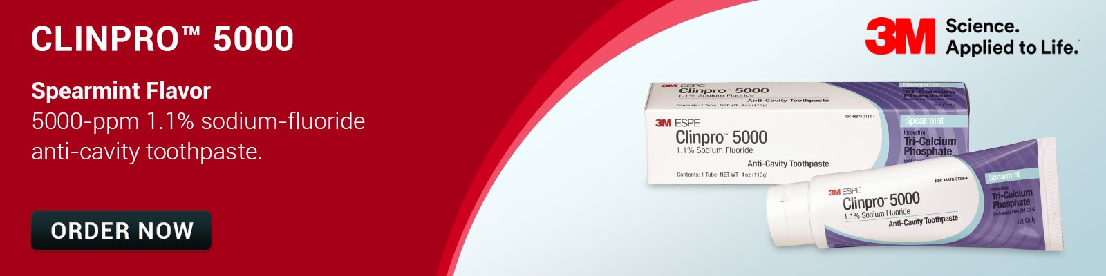 Shop 3M™ Clinpro™ 5000 anti-cavity toothpaste in spearmint flavor