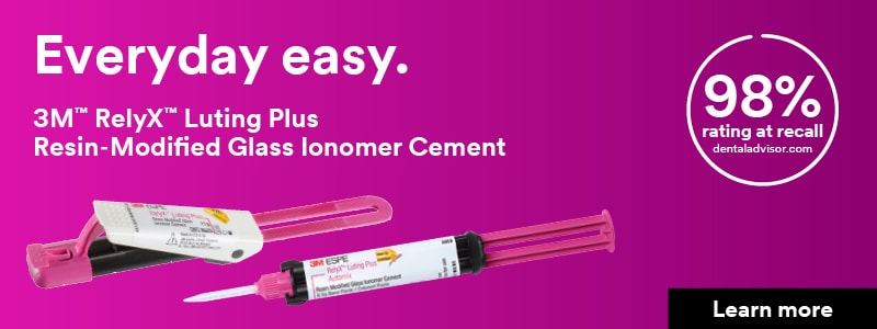 Everyday easy 3M™ RelyX™ Luting Plus Resin Modified Glass Ionomer Cement