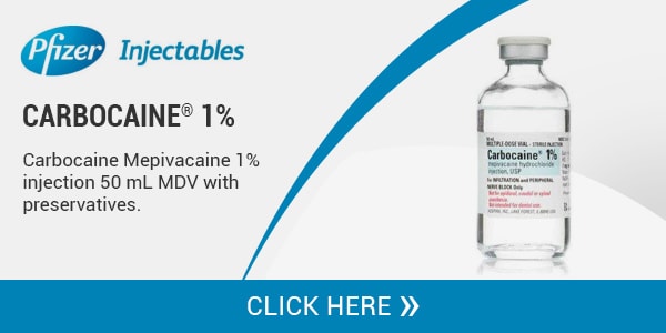 Pfizer Injectables Carbocaine Mepivacaine 1% injection 50mL