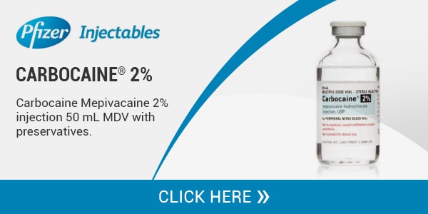 Pfizer Injectables Carbocaine Mepivacaine 2% Injection 50mL