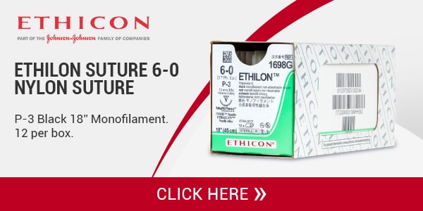 Ethilon Suture 6-0 White and Green Box