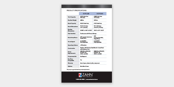 Equipment Specifications