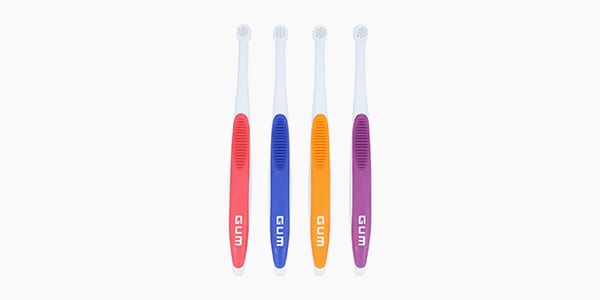 GUM End Tuft Toothbrush 7 Tuft Tapered 12/Pk