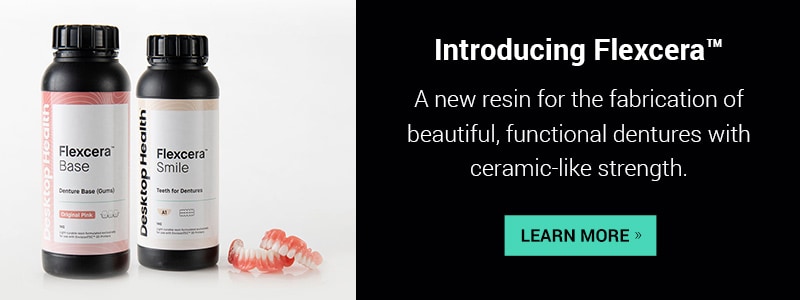 Presentamos Flexcera™, una nueva resina para la fabricación de hermosas prótesis dentales funcionales con resistencia comparable a la de la cerámica. - Más información