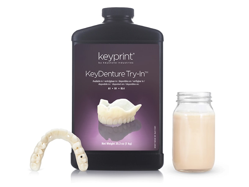 Resina de impresión en 3D KeyPrint® KeyDenture Try-In™